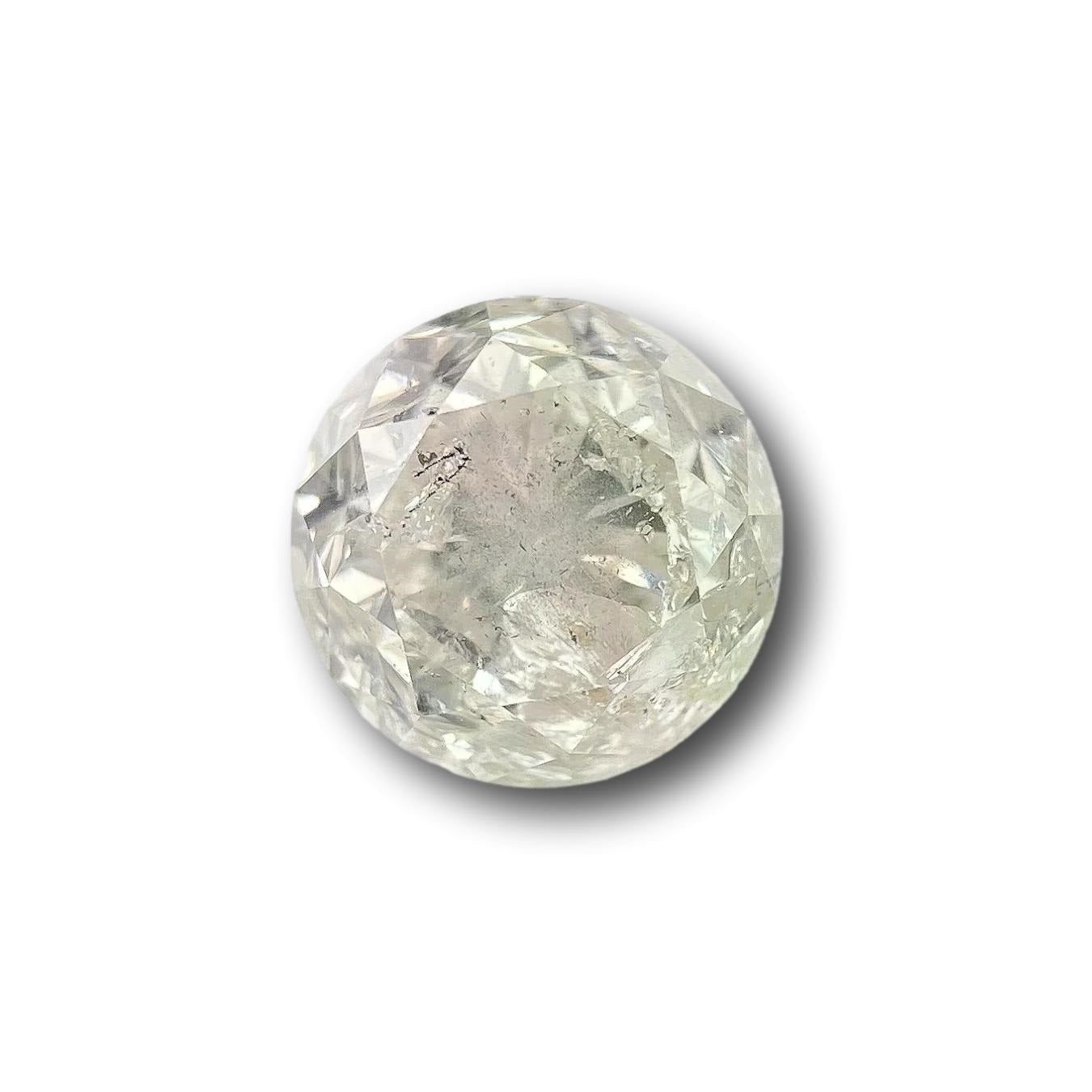 1.06ct | Salt & Pepper Round Shape Brilliant Cut Diamond - Modern Rustic Diamond