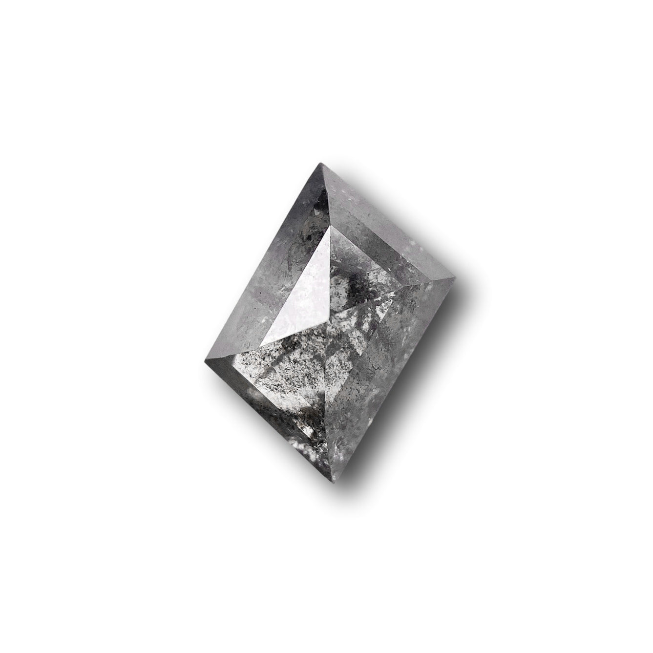 0.96ct | Salt & Pepper Rhomboid Shape Step Cut Diamond - Modern Rustic Diamond