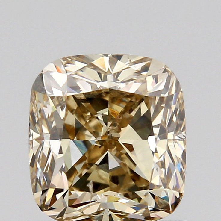 1.28ct | Champagne VS Cushion Shape Brilliant Cut Diamond - Modern Rustic Diamond