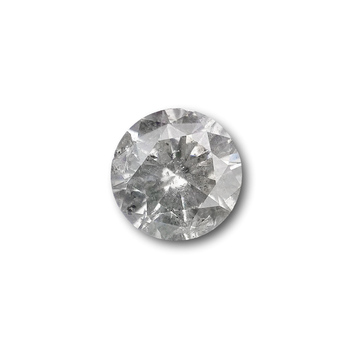 1.06ct | Salt &amp; Pepper Round Shape Brilliant Cut Diamond - Modern Rustic Diamond