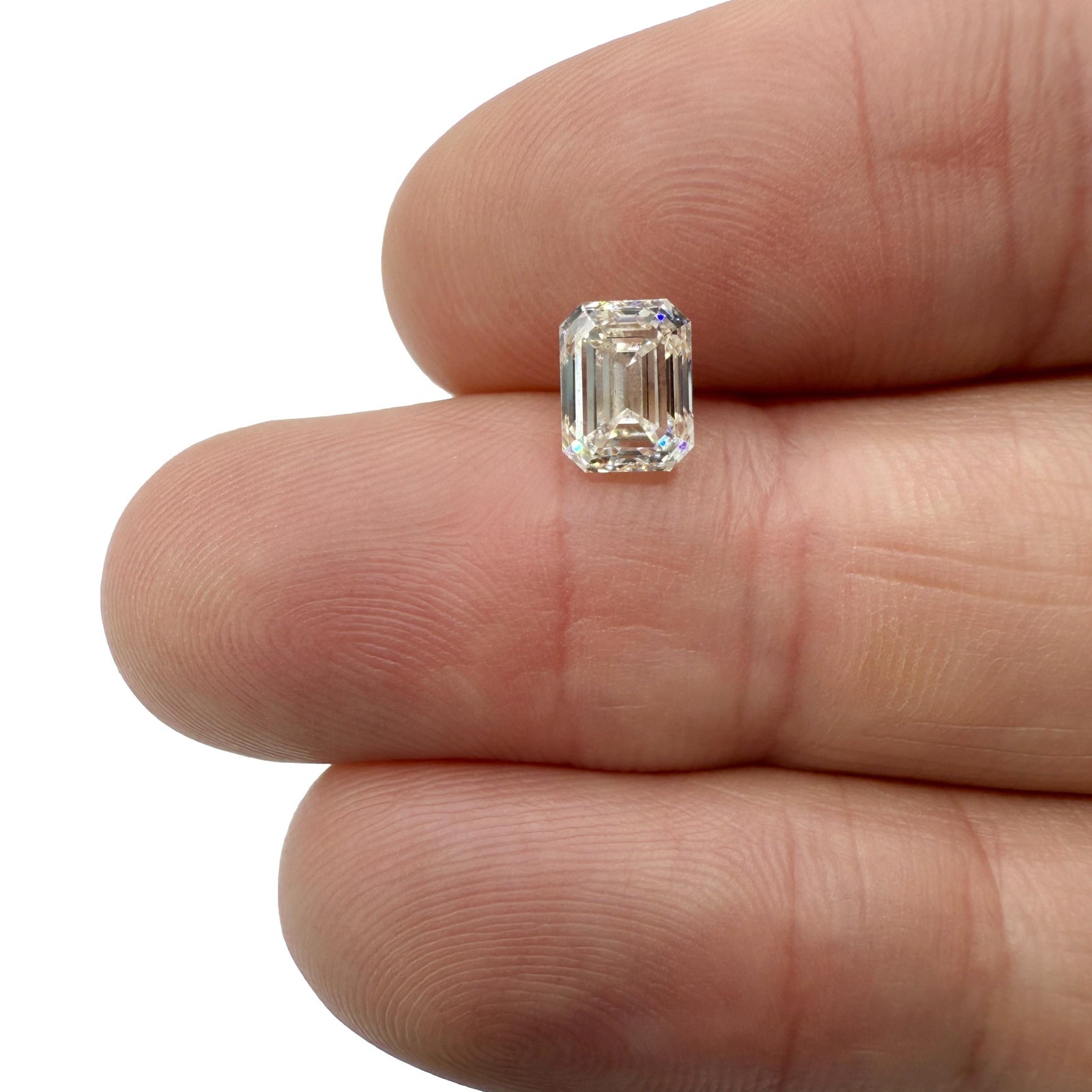 1.50ct | K/VVS2 Emerald Shape Brilliant Cut Diamond (GIA) - Modern Rustic Diamond