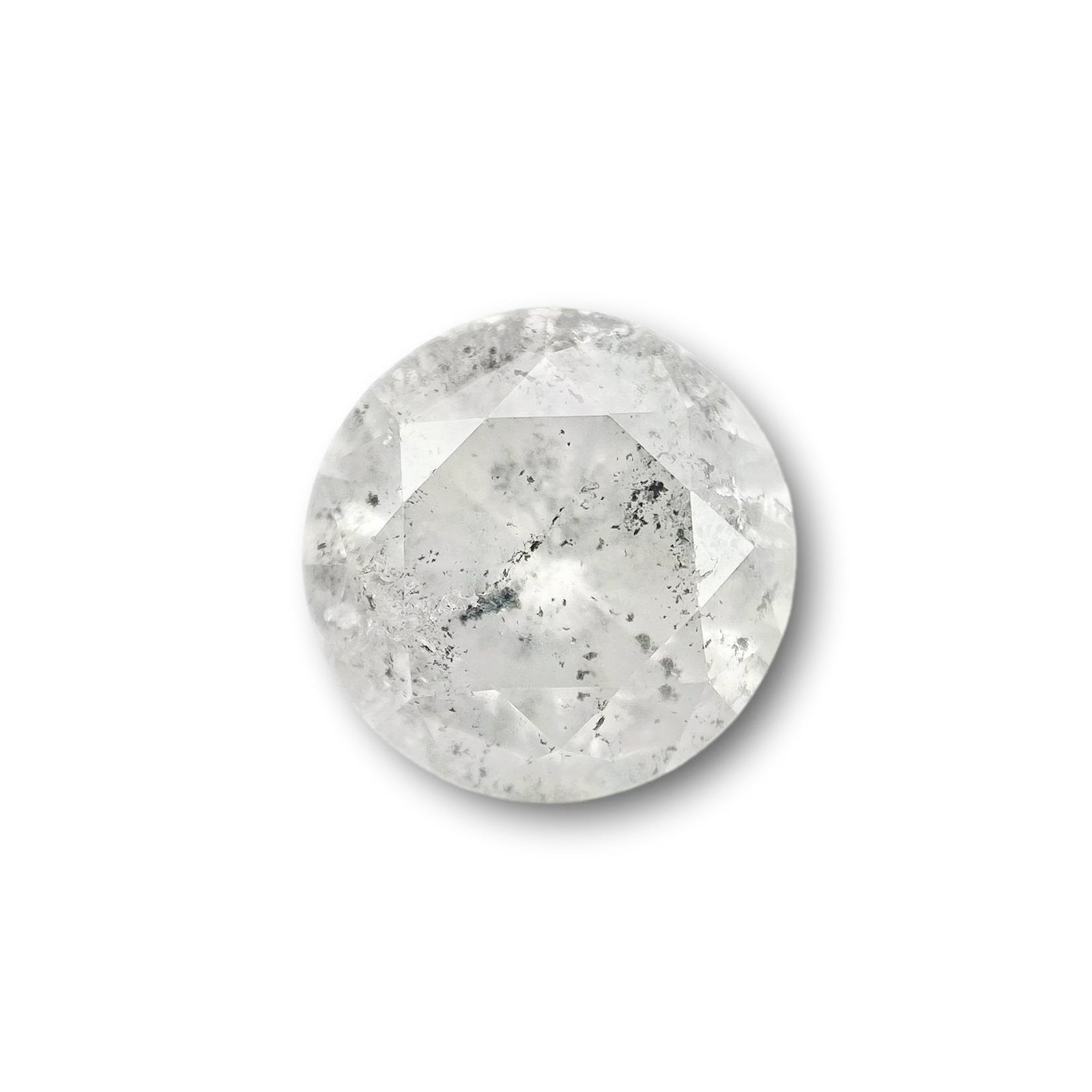 2.81ct | Salt & Pepper Round Shape Rose Cut Diamond - Modern Rustic Diamond