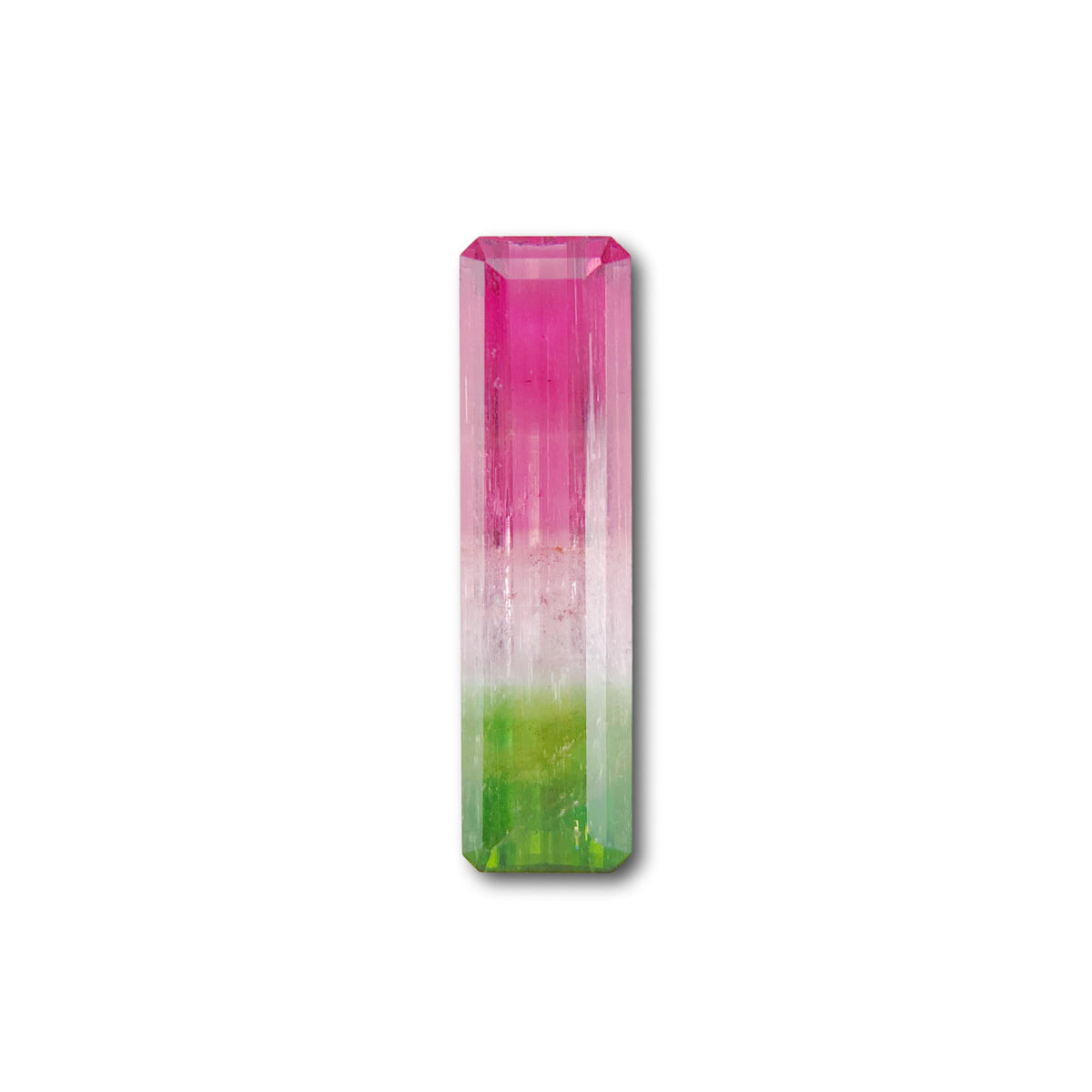 5.08ct |  Emerald Shape Step Cut Tourmaline - Modern Rustic Diamond