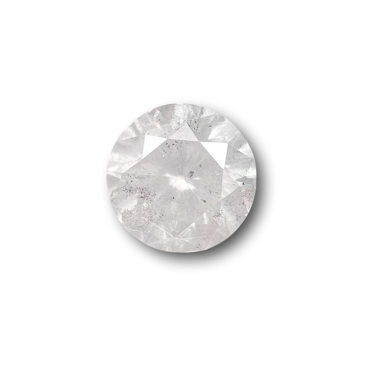 1.06ct | Salt & Pepper Round Shape Brilliant Cut Diamond - Modern Rustic Diamond