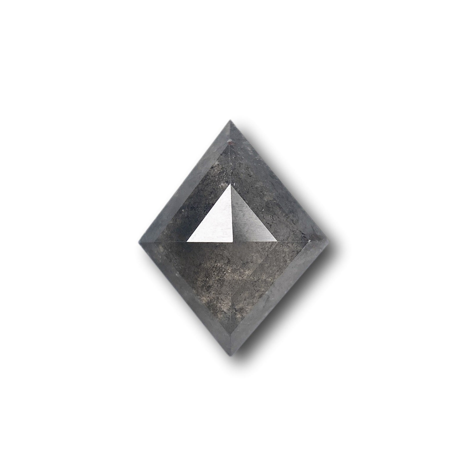 1.41ct | Salt & Pepper Lozenge Shape Rose Cut Diamond - Modern Rustic Diamond