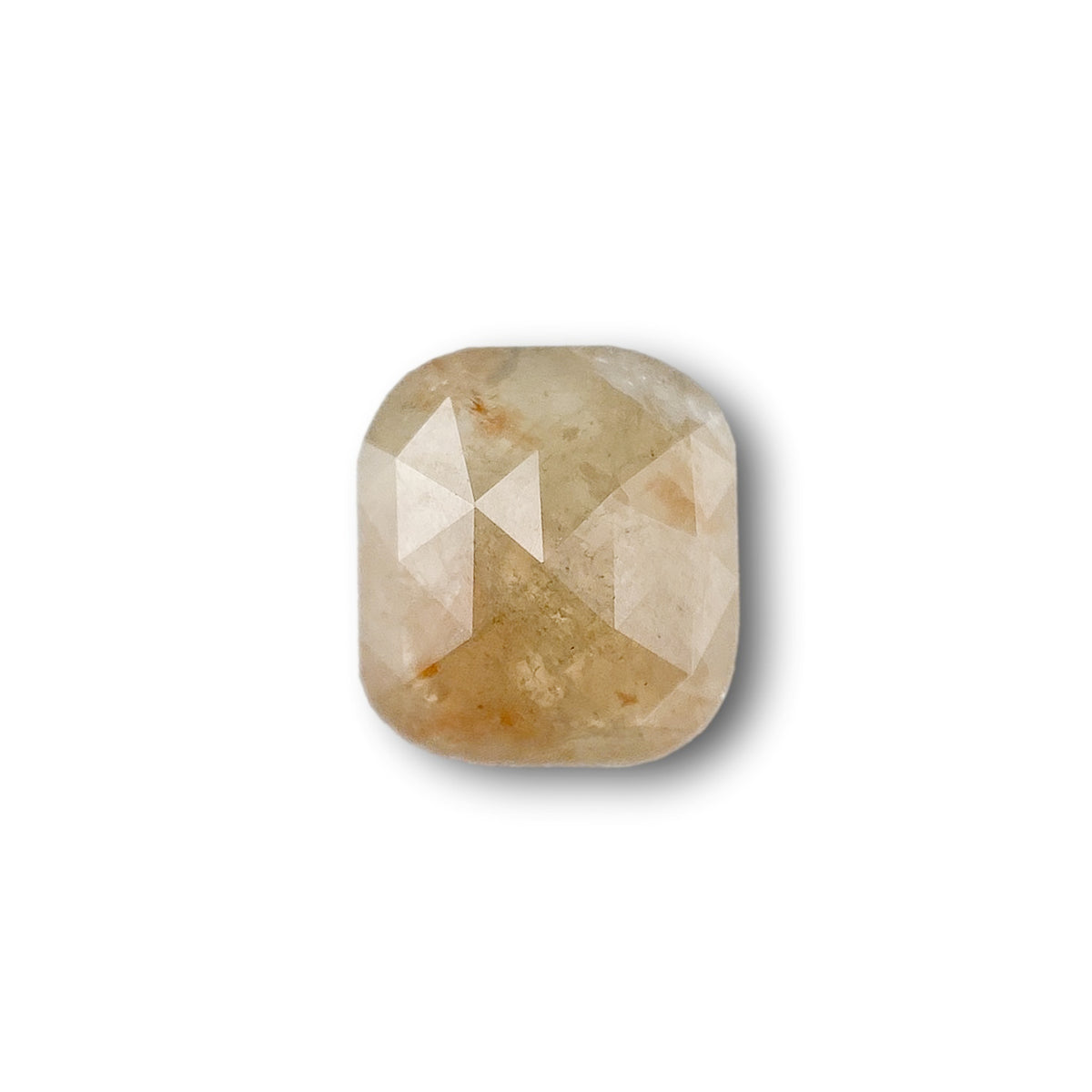 1.53ct | Salt &amp; Pepper Cushion Shape Rose Cut Diamond - Modern Rustic Diamond
