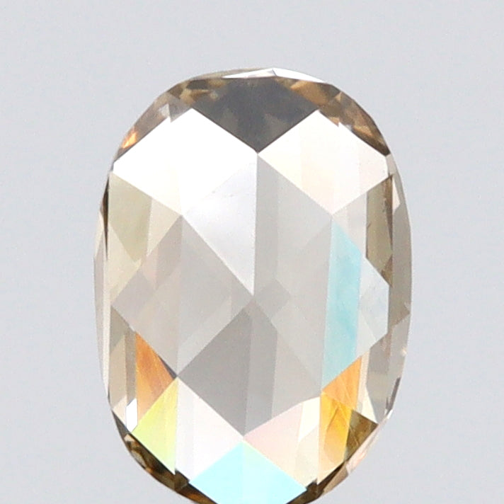 0.77ct | Fancy Light Brown VS-SI Oval Shape Rose Cut Diamond - Modern Rustic Diamond