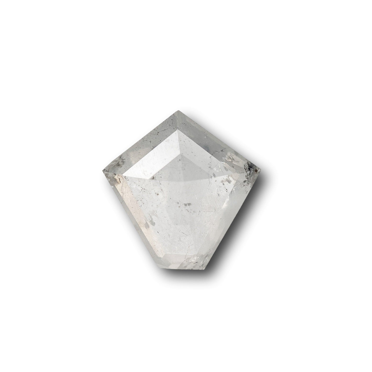1.20ct | Salt & Pepper Shield Shape Rose Cut Diamond - Modern Rustic Diamond