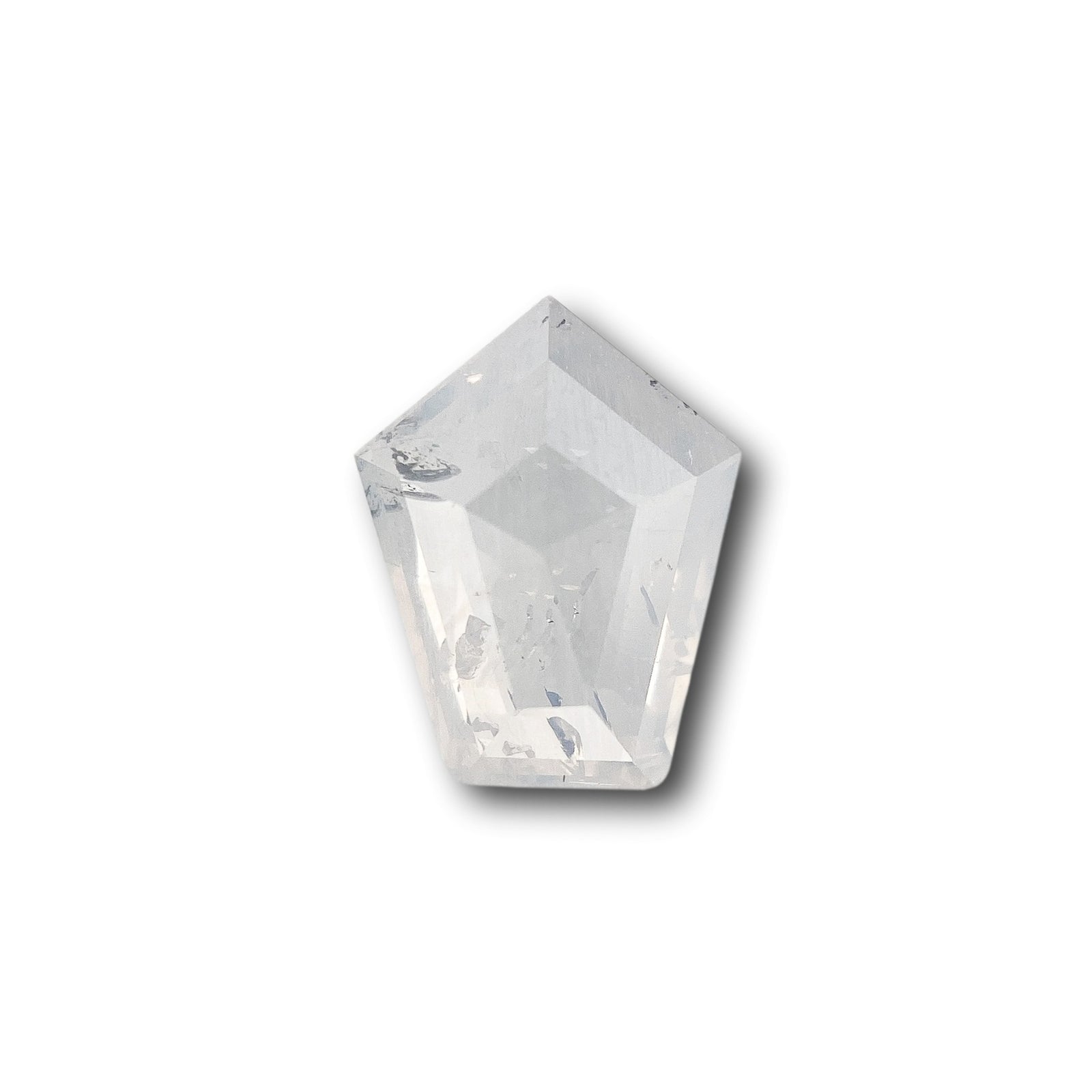 0.63ct | Salt & Pepper Shield Shape Rose Cut Diamond - Modern Rustic Diamond