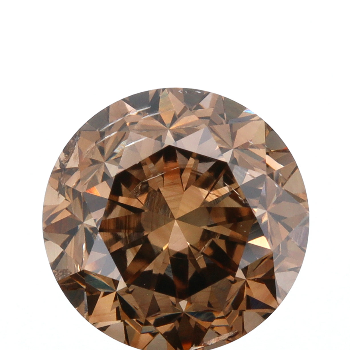 3.03ct | Cognac SI Round Shape Brilliant Cut Diamond - Modern Rustic Diamond