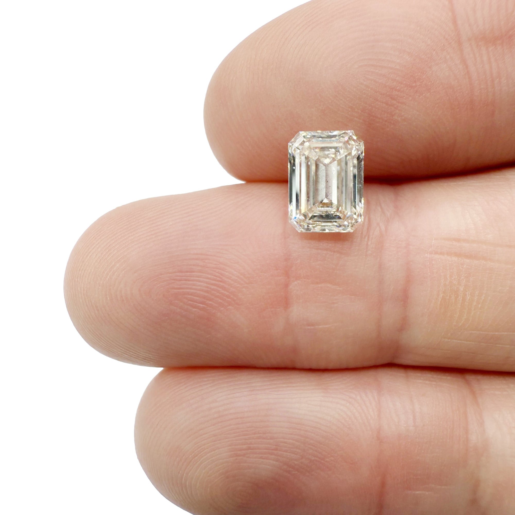 1.70ct | K/VS2 Emerald Shape Brilliant Cut Diamond (GIA) - Modern Rustic Diamond