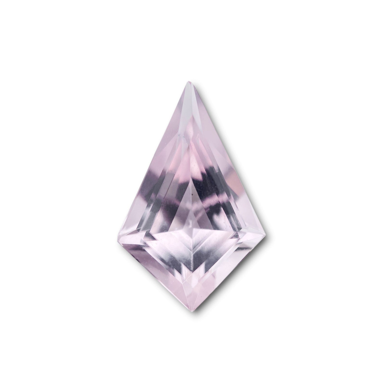2.21ct |  Kite Shape Step Cut Morganite - Modern Rustic Diamond