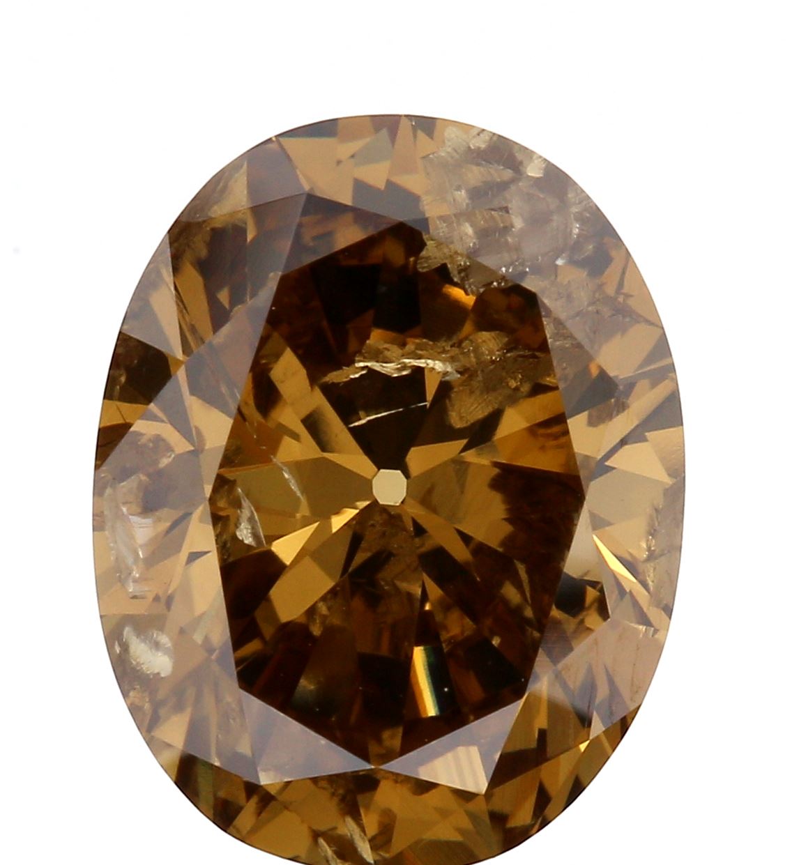4.52ct | Cognac SI2 Oval Shape Brilliant Cut Diamond - Modern Rustic Diamond