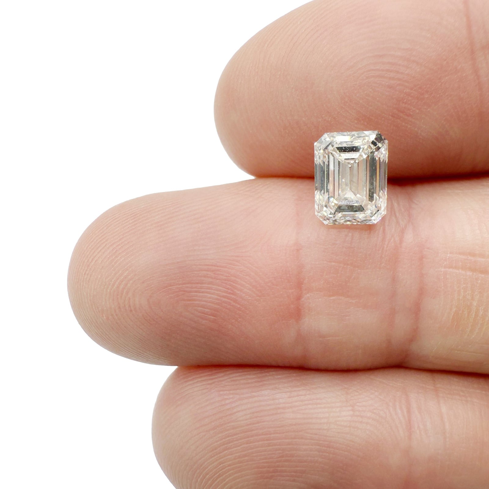 1.70ct | K/VS2 Emerald Shape Brilliant Cut Diamond (GIA) - Modern Rustic Diamond