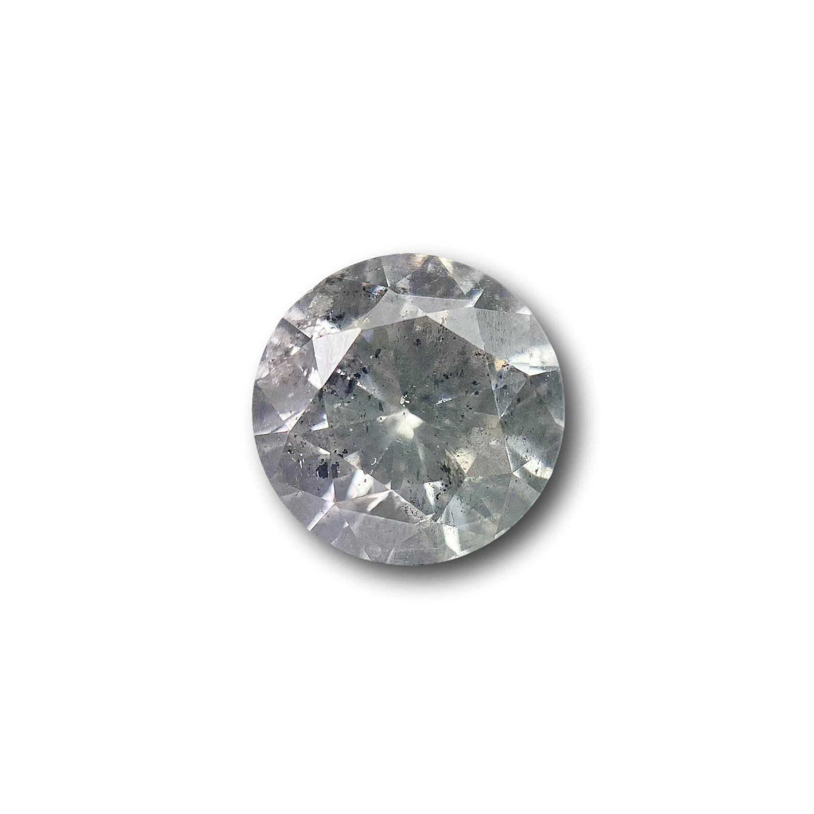 1.27ct | Salt & Pepper Round Shape Brilliant Cut Diamond - Modern Rustic Diamond