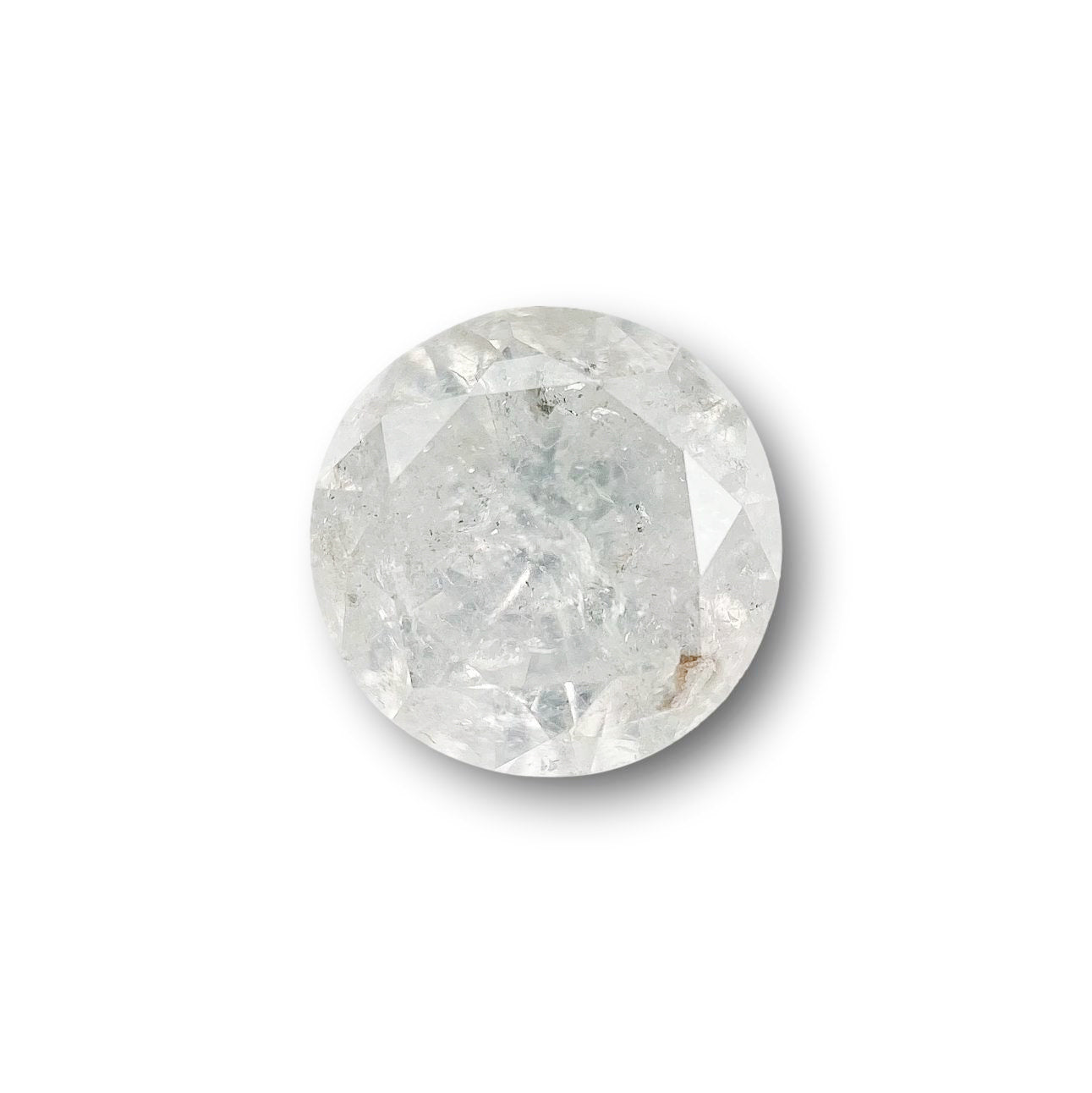 1.05ct | Salt & Pepper Round Shape Brilliant Cut Diamond - Modern Rustic Diamond