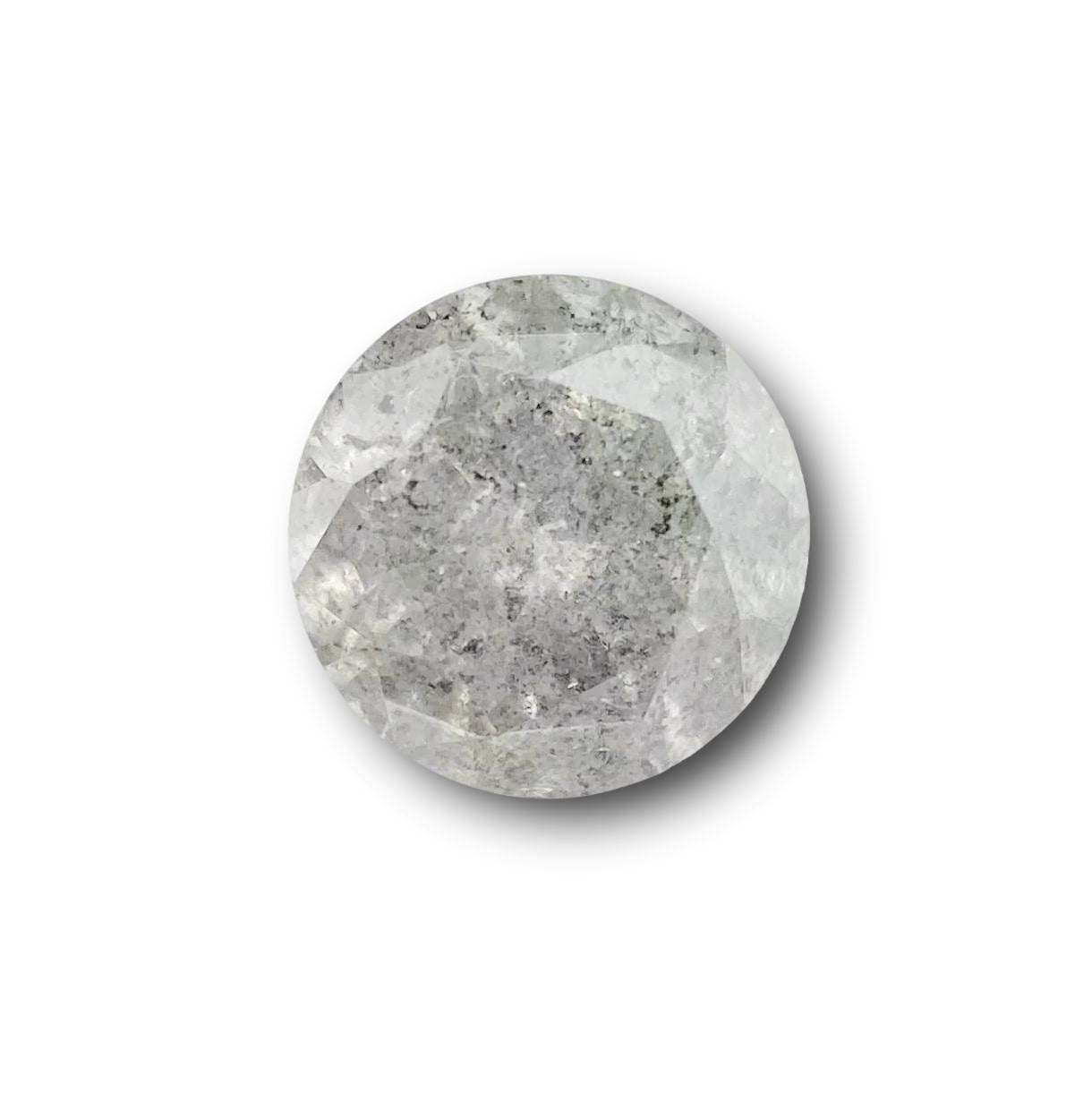 1.03ct | Salt & Pepper Round Shape Brilliant Cut Diamond - Modern Rustic Diamond