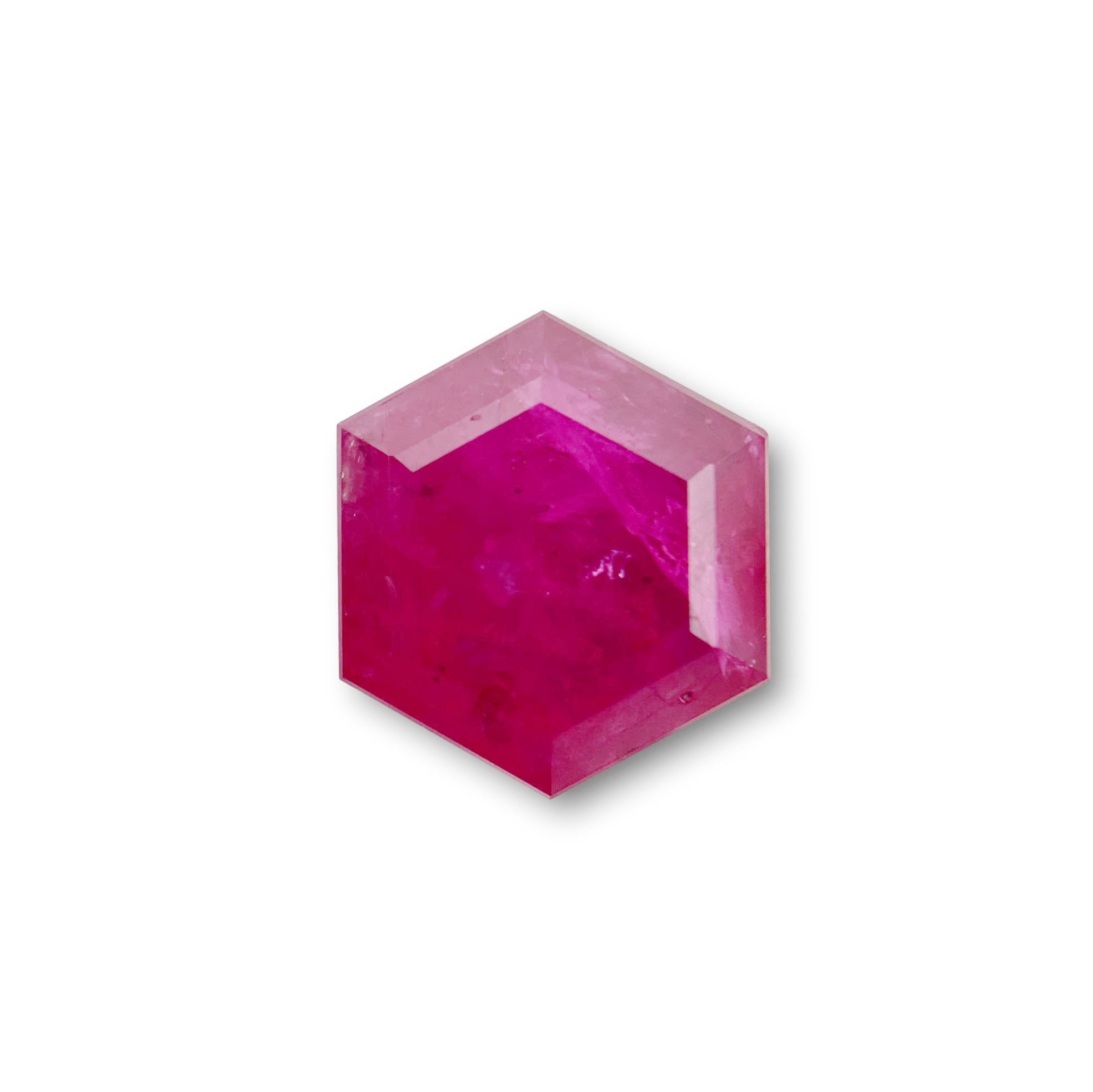 1.35ct | Red/ Hexagon Shape Step Cut Diamond - Modern Rustic Diamond