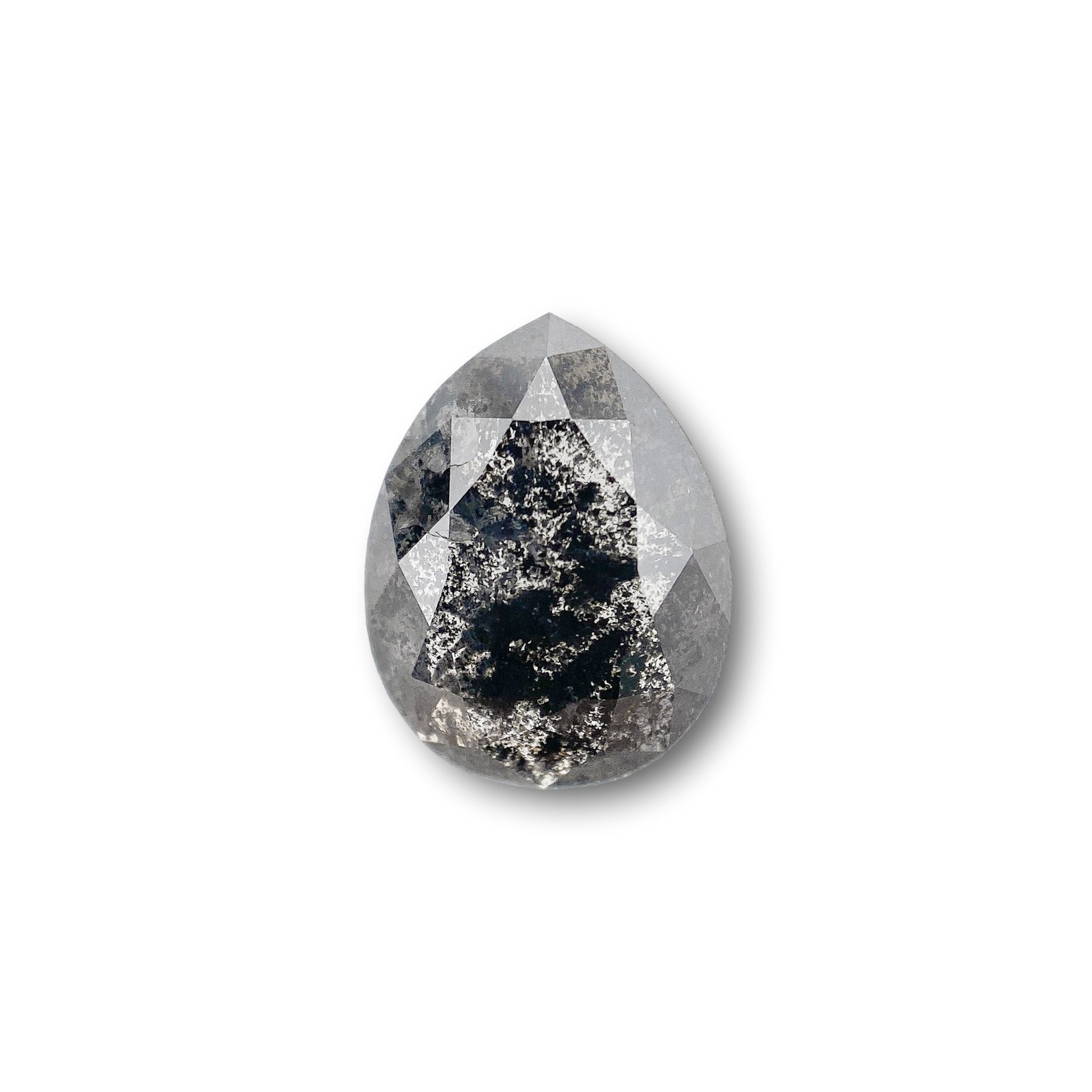 1.45ct | Rustic Pear Shape Rose Cut Diamond - Modern Rustic Diamond