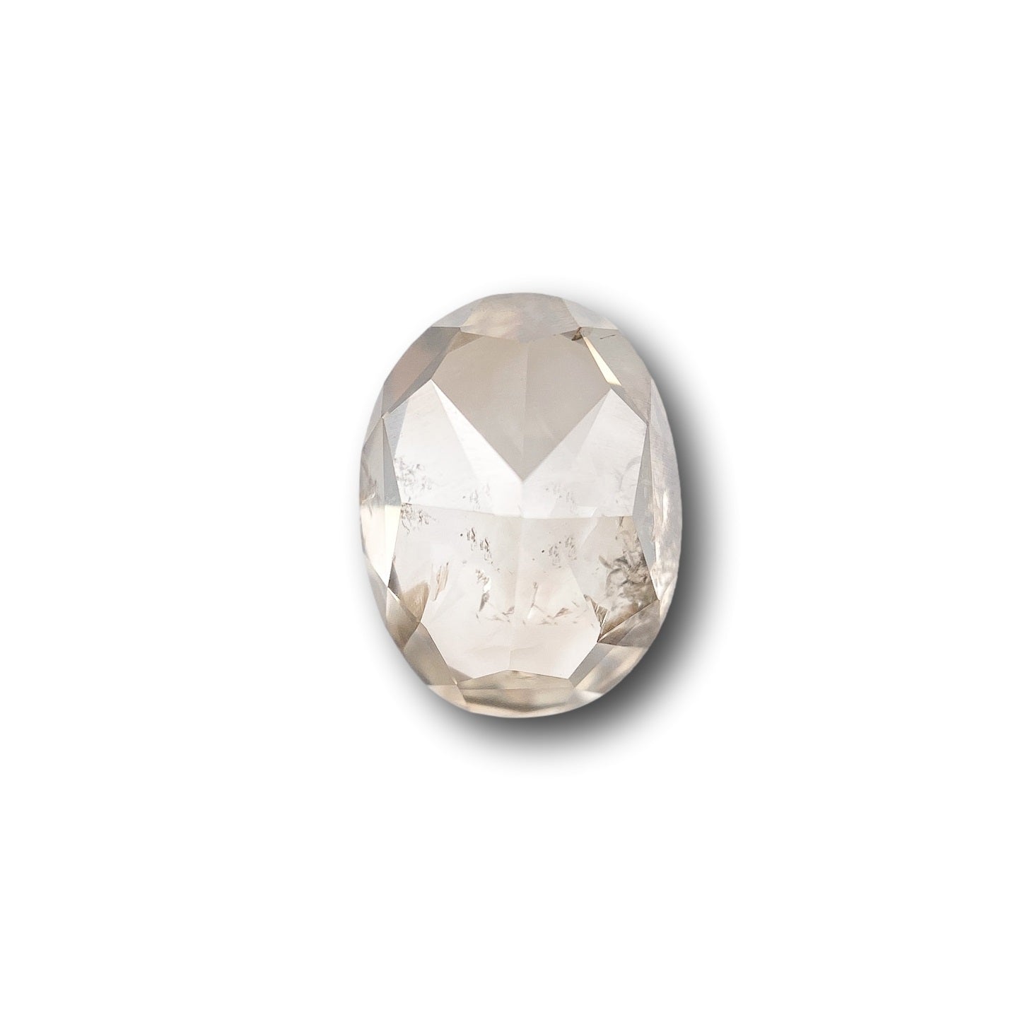 2.60ct | Salt & Pepper Oval Shape Rose Cut Diamond - Modern Rustic Diamond