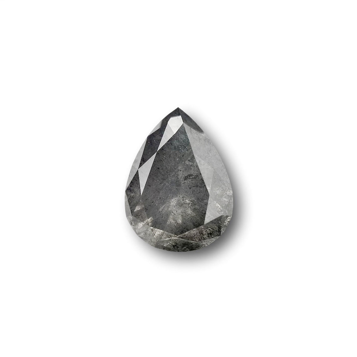 1.11ct | Salt &amp; Pepper Pear Shape Brilliant Cut Diamond - Modern Rustic Diamond