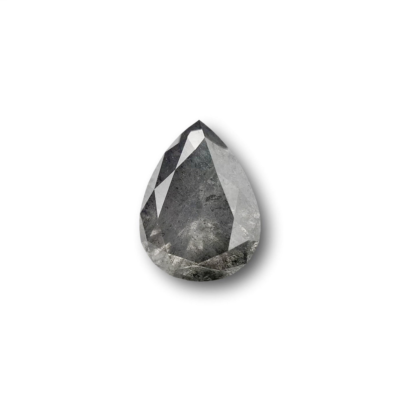 1.11ct | Salt & Pepper Pear Shape Brilliant Cut Diamond - Modern Rustic Diamond