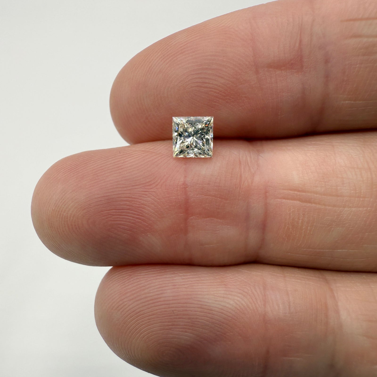 0.90ct | E/I1 Princess Shape Brilliant Cut Diamond (GIA) - Modern Rustic Diamond