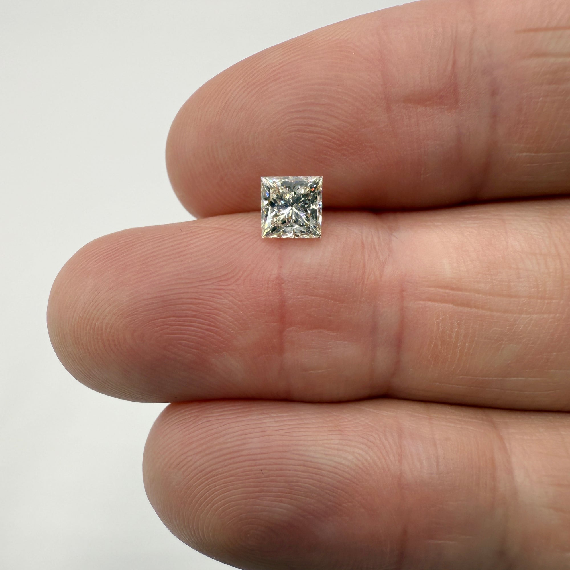 0.90ct | E/I1 Princess Shape Brilliant Cut Diamond (GIA) - Modern Rustic Diamond