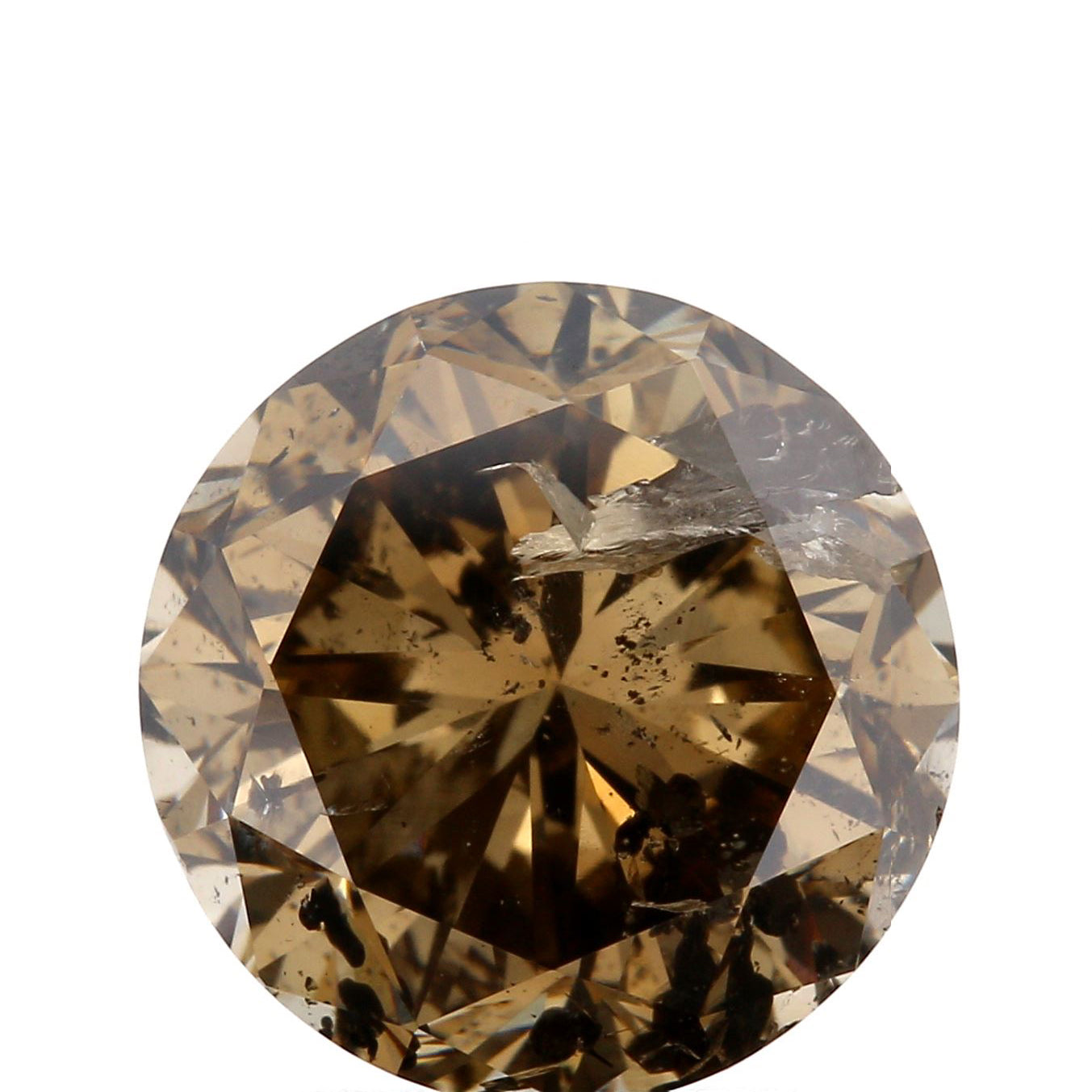 2.57ct | Cognac I1 Round Shape Brilliant Cut Diamond - Modern Rustic Diamond