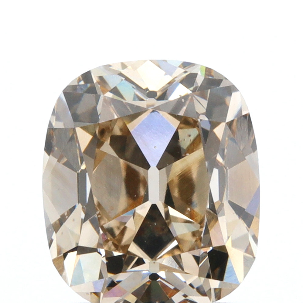 1.74ct | Light Brown SI1 Cushion Shape Old Mine Cut Diamond (GIA) - Modern Rustic Diamond