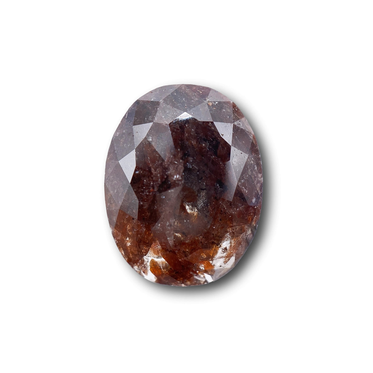 3.96ct | Salt &amp; Pepper Oval Shape Rose Cut Diamond - Modern Rustic Diamond