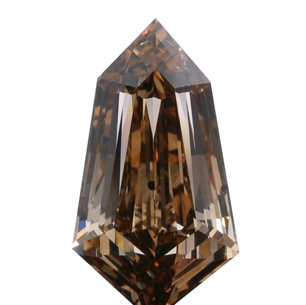 0.54ct | Cognac VS-SI Kite Shape Step Cut Diamond - Modern Rustic Diamond
