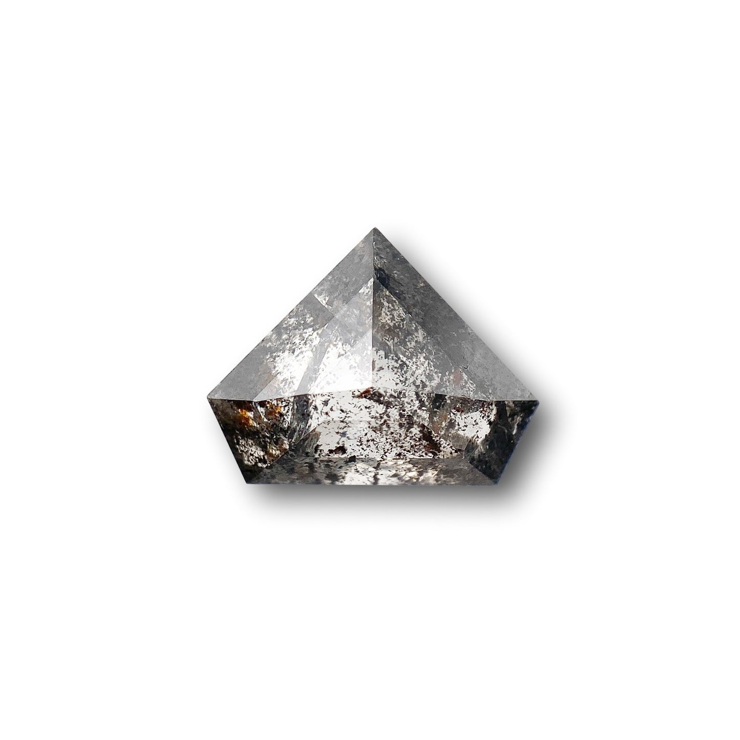 1.36ct | Salt & Pepper Shield Shape Step Cut Diamond - Modern Rustic Diamond