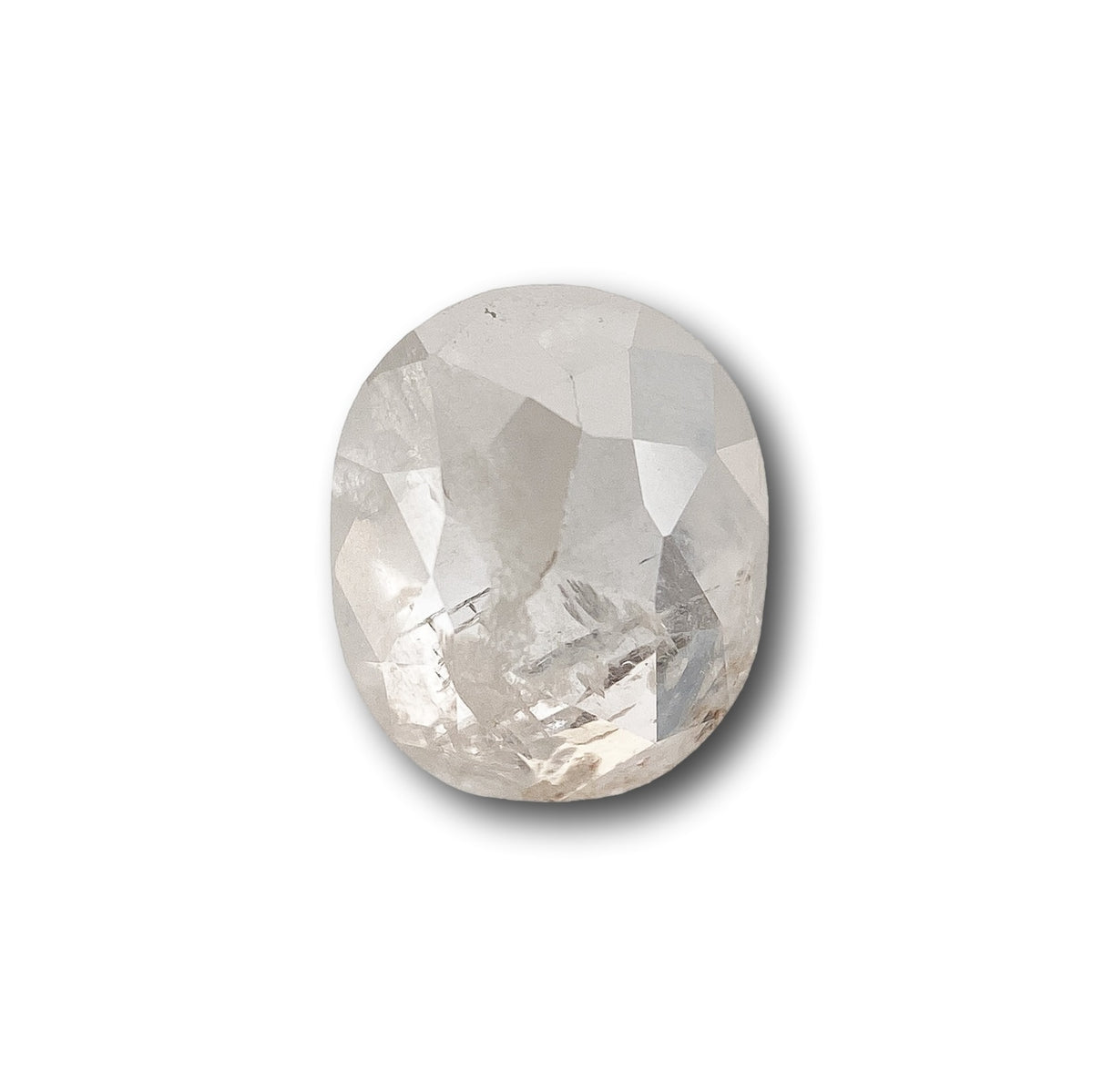 1.03ct | Salt &amp; Pepper Cushion Shape Rose Cut Diamond - Modern Rustic Diamond