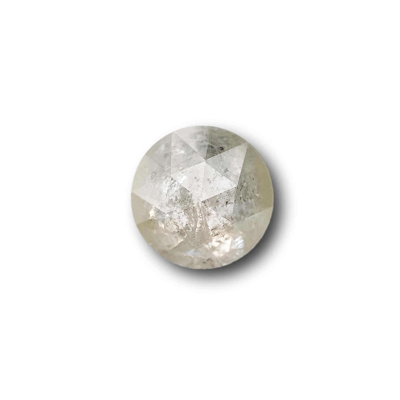 1.10ct | Salt & Pepper Round Shape Brilliant Cut Diamond - Modern Rustic Diamond