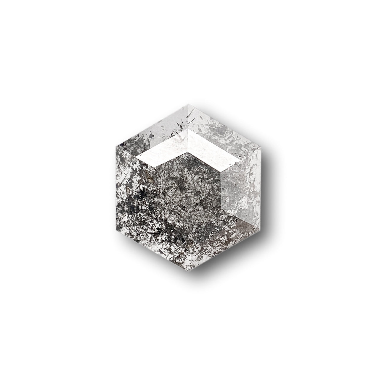 0.61ct | Rustic  Hexagon Shape Rose Cut Diamond - Modern Rustic Diamond