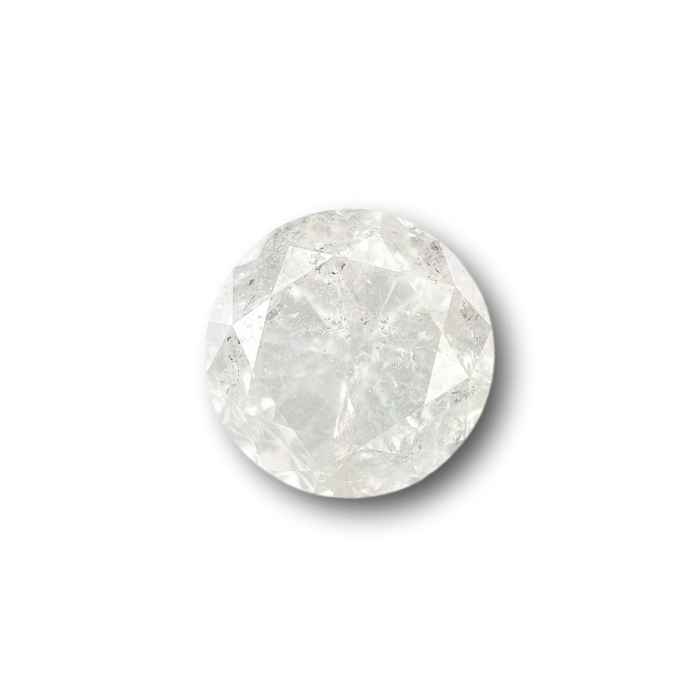 1.69ct | Salt & Pepper Round Shape Brilliant Cut Diamond - Modern Rustic Diamond