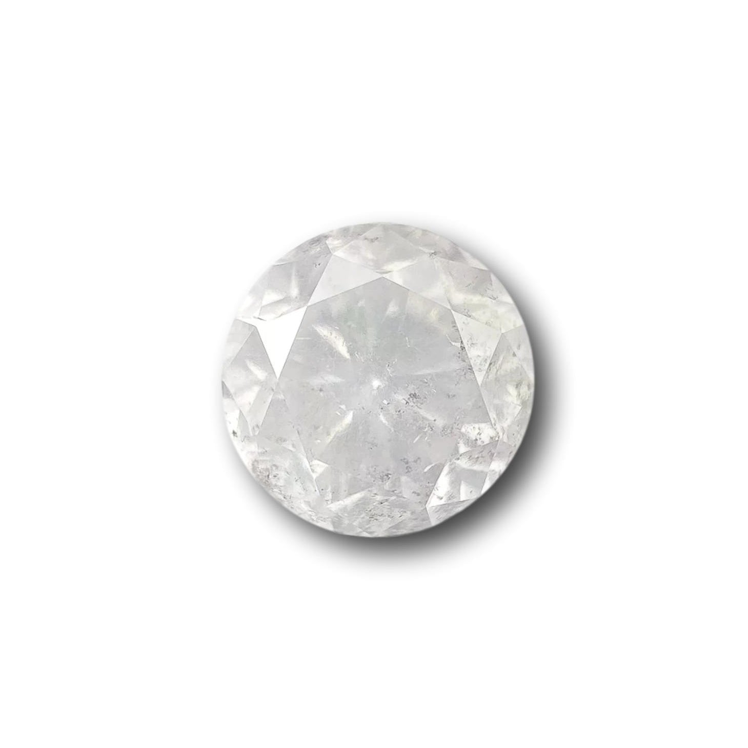 1.08ct | Salt & Pepper Round Shape Brilliant Cut Diamond - Modern Rustic Diamond