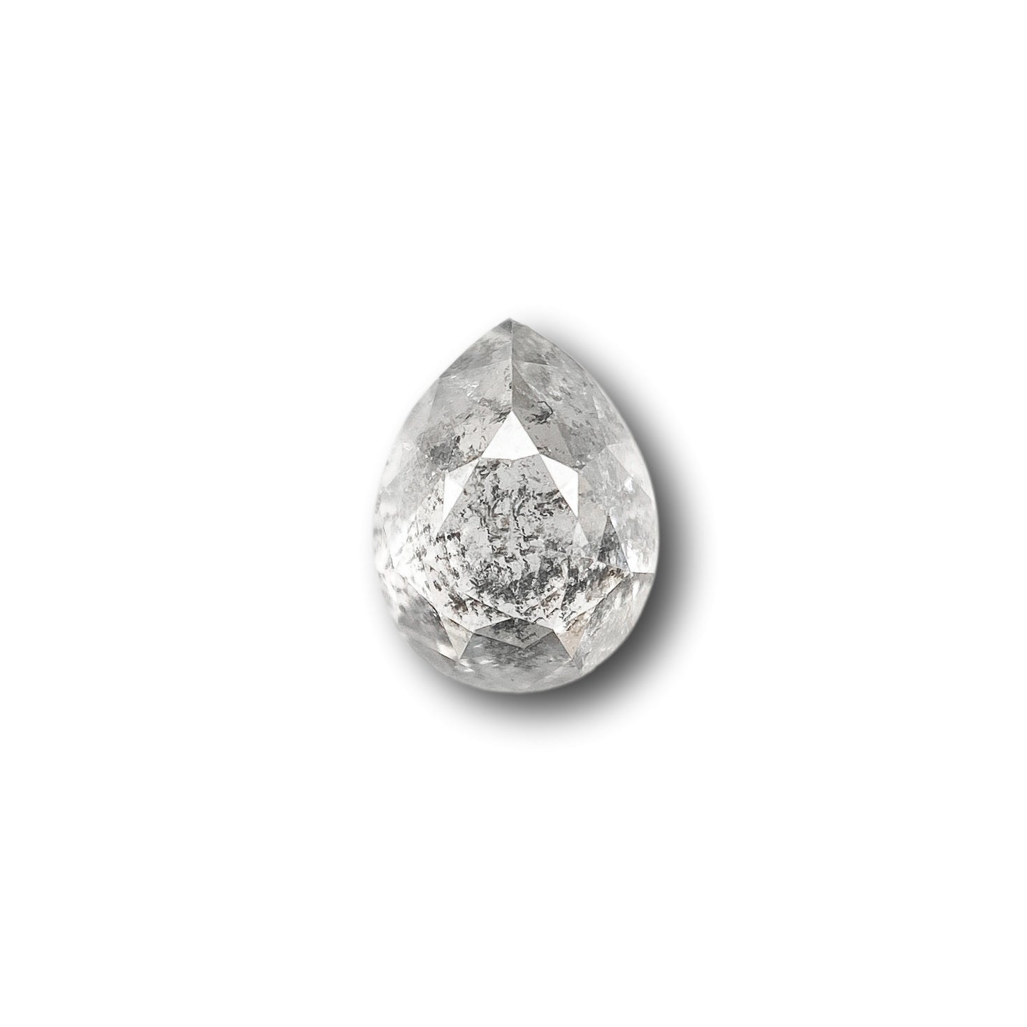 0.83ct | Rustic Pear Shape Rose Cut Diamond - Modern Rustic Diamond