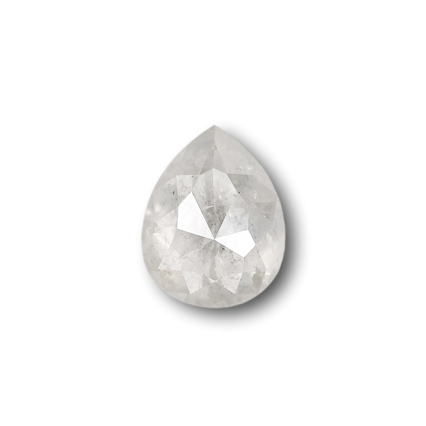 1.30ct | Rustic Pear Shape Rose Cut Diamond - Modern Rustic Diamond
