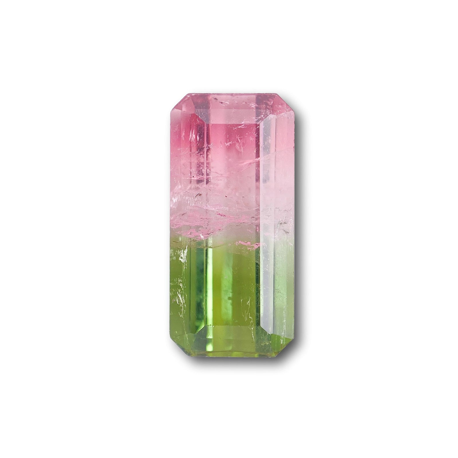 3.19ct |  Emerald Shape Step Cut Tourmaline - Modern Rustic Diamond