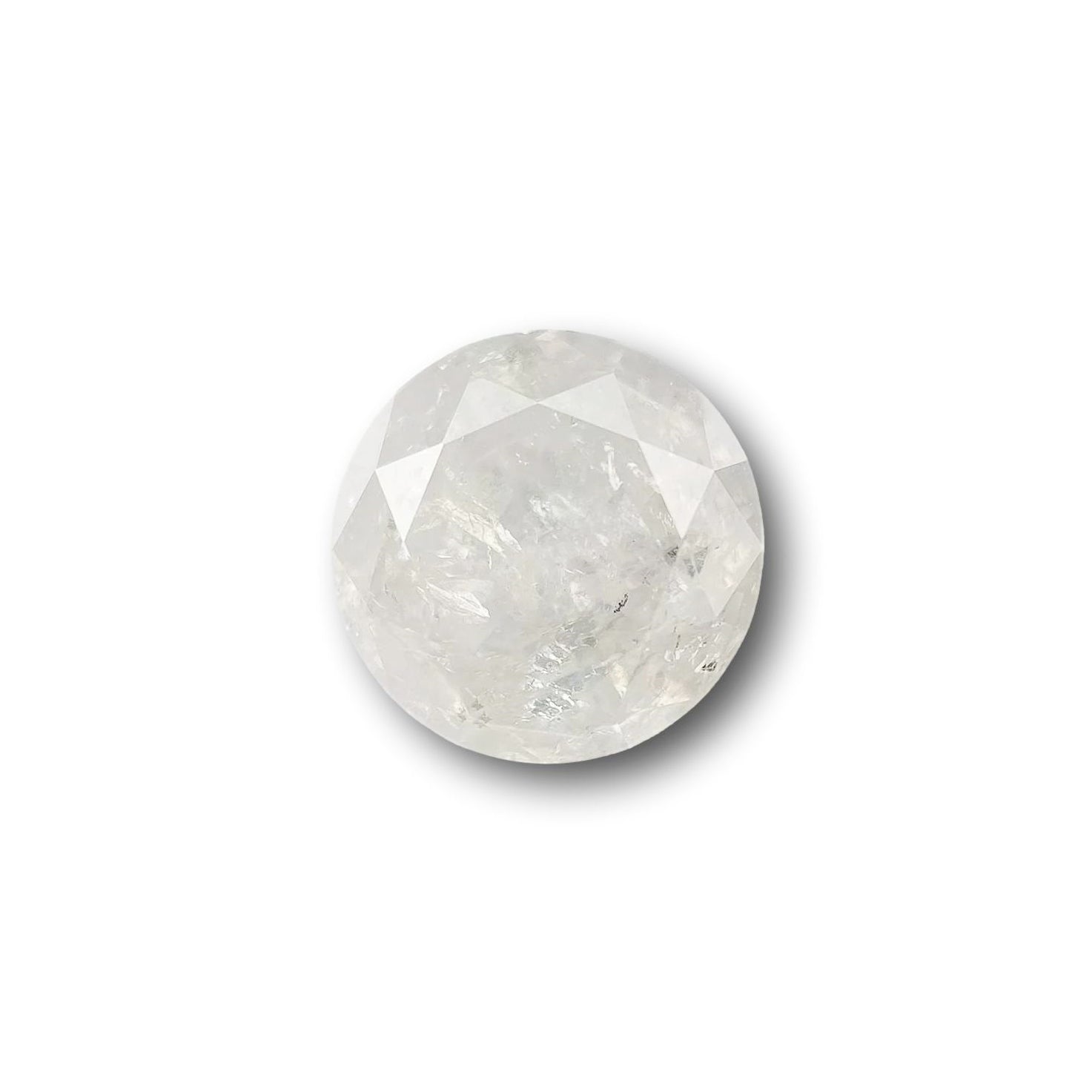 1.08ct | Salt & Pepper Round Shape Brilliant Cut Diamond - Modern Rustic Diamond