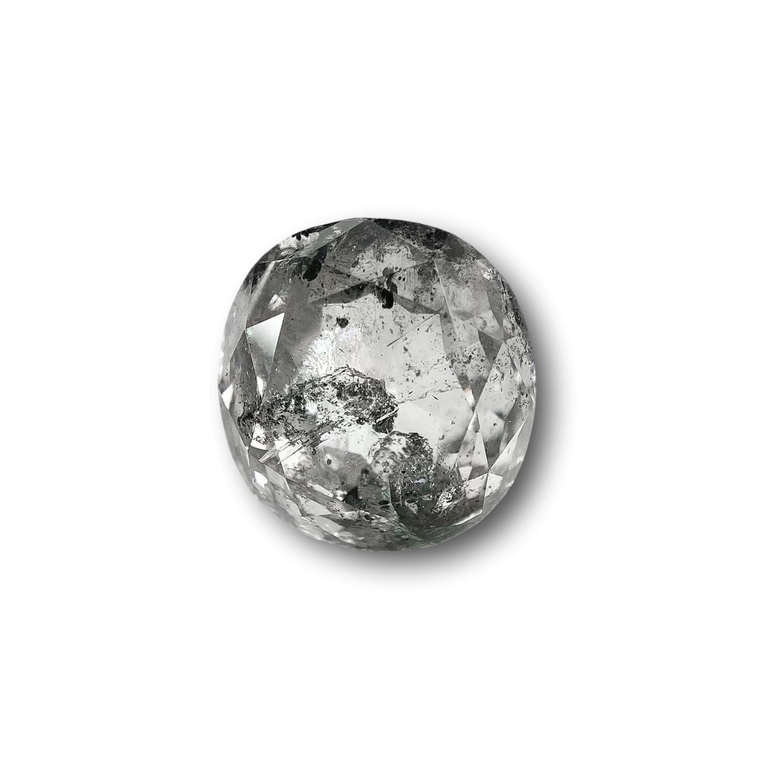 2.50ct | Salt & Pepper Cushion Shape Brilliant Cut Diamond - Modern Rustic Diamond