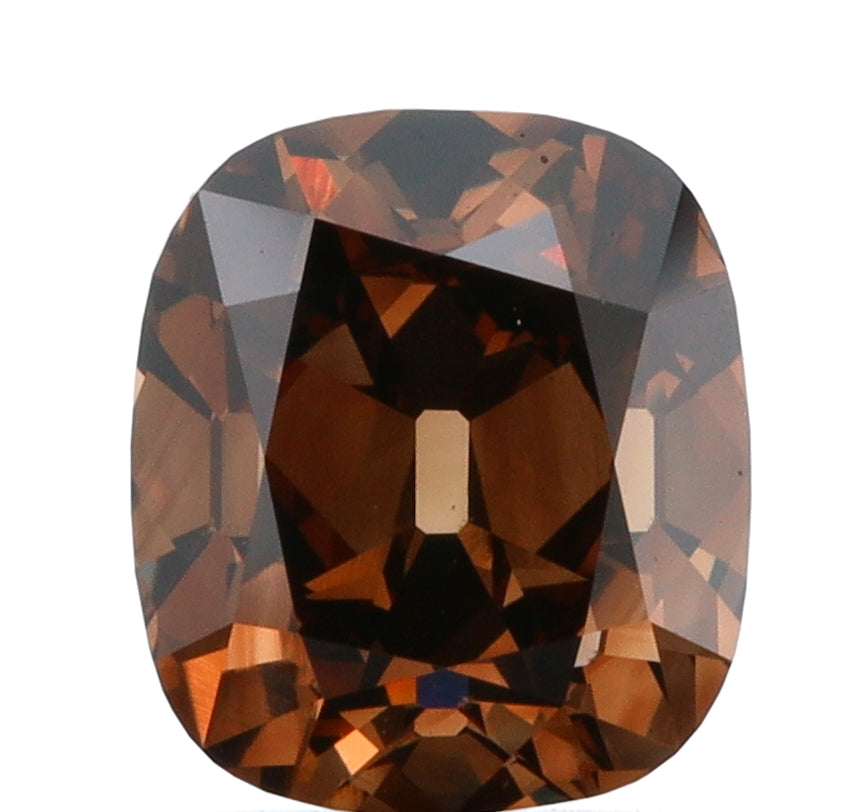 2.08ct | Cognac VVS Cushion Shape Old Mine Cut Diamond - Modern Rustic Diamond