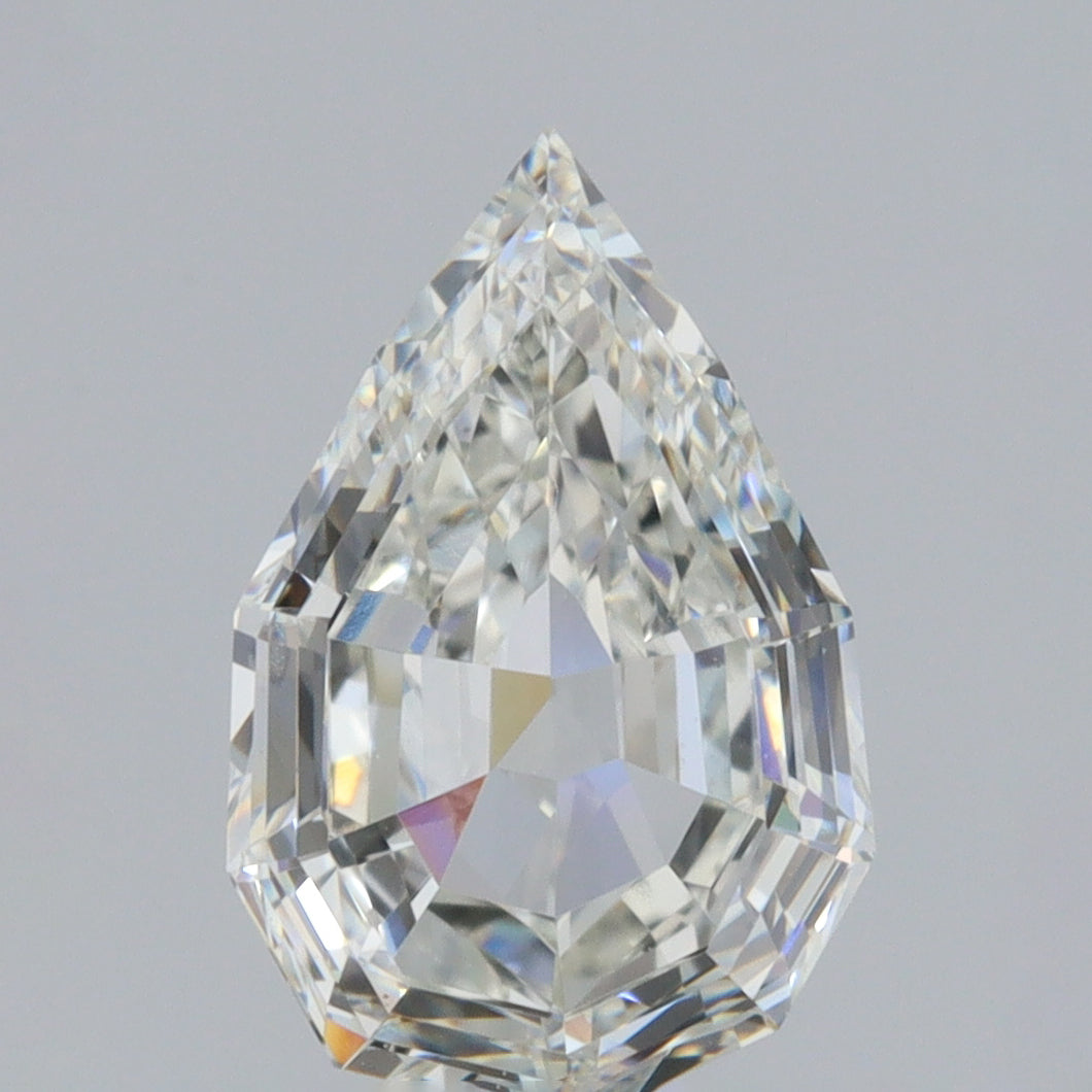 1.00ct | J/VVS2 Pear Shape Step Cut Diamond (GIA) - Modern Rustic Diamond