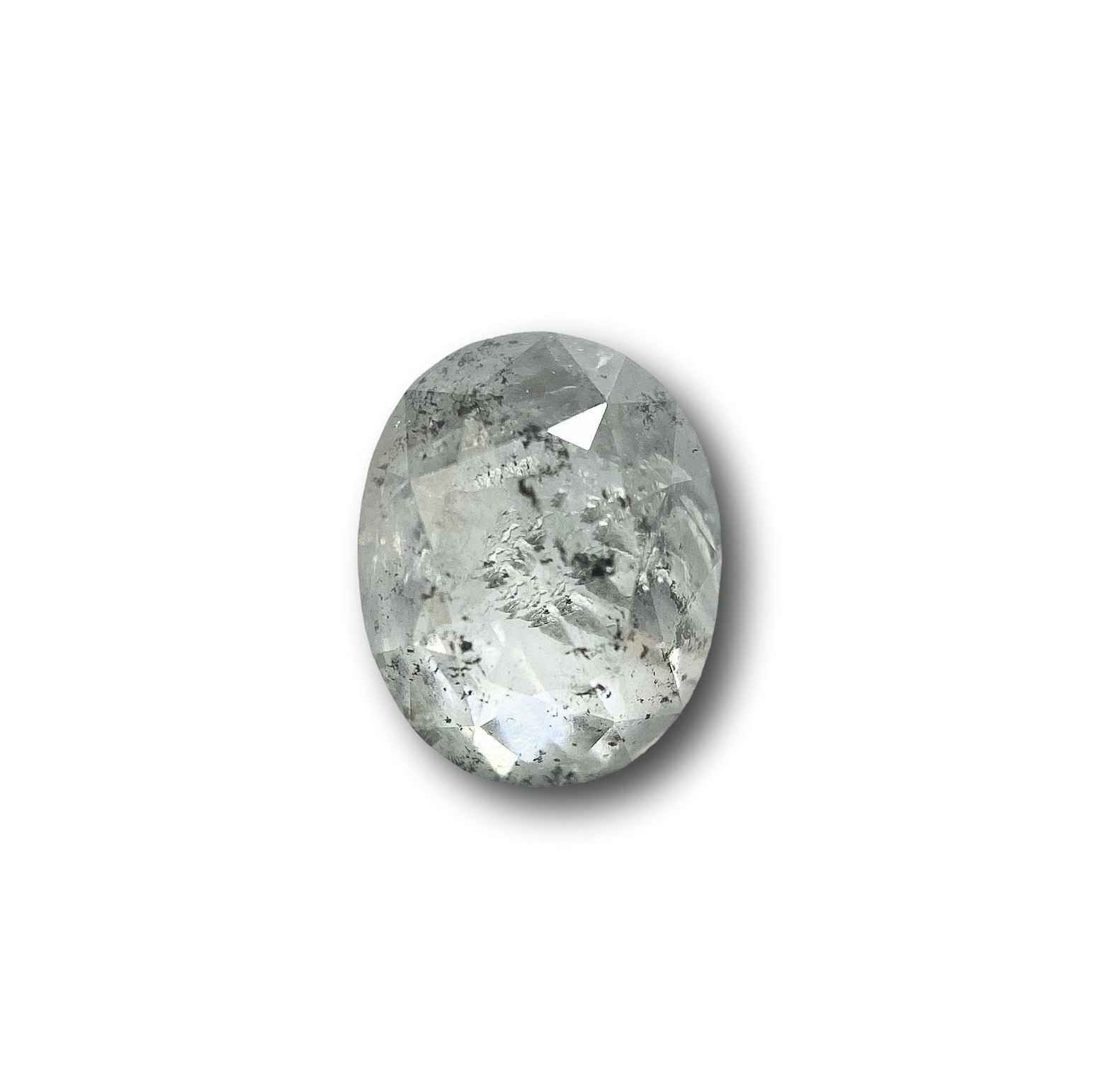 1.21ct | Salt & Pepper Oval Shape Rose Cut Diamond - Modern Rustic Diamond