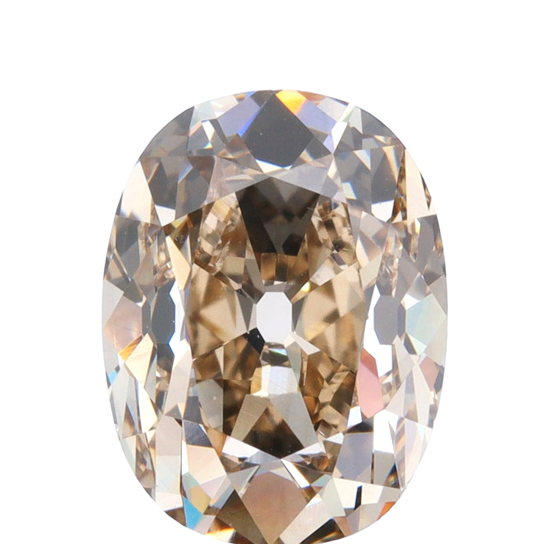 3.00ct | Champagne VVS Oval Shape Old Mine Cut Diamond - Modern Rustic Diamond