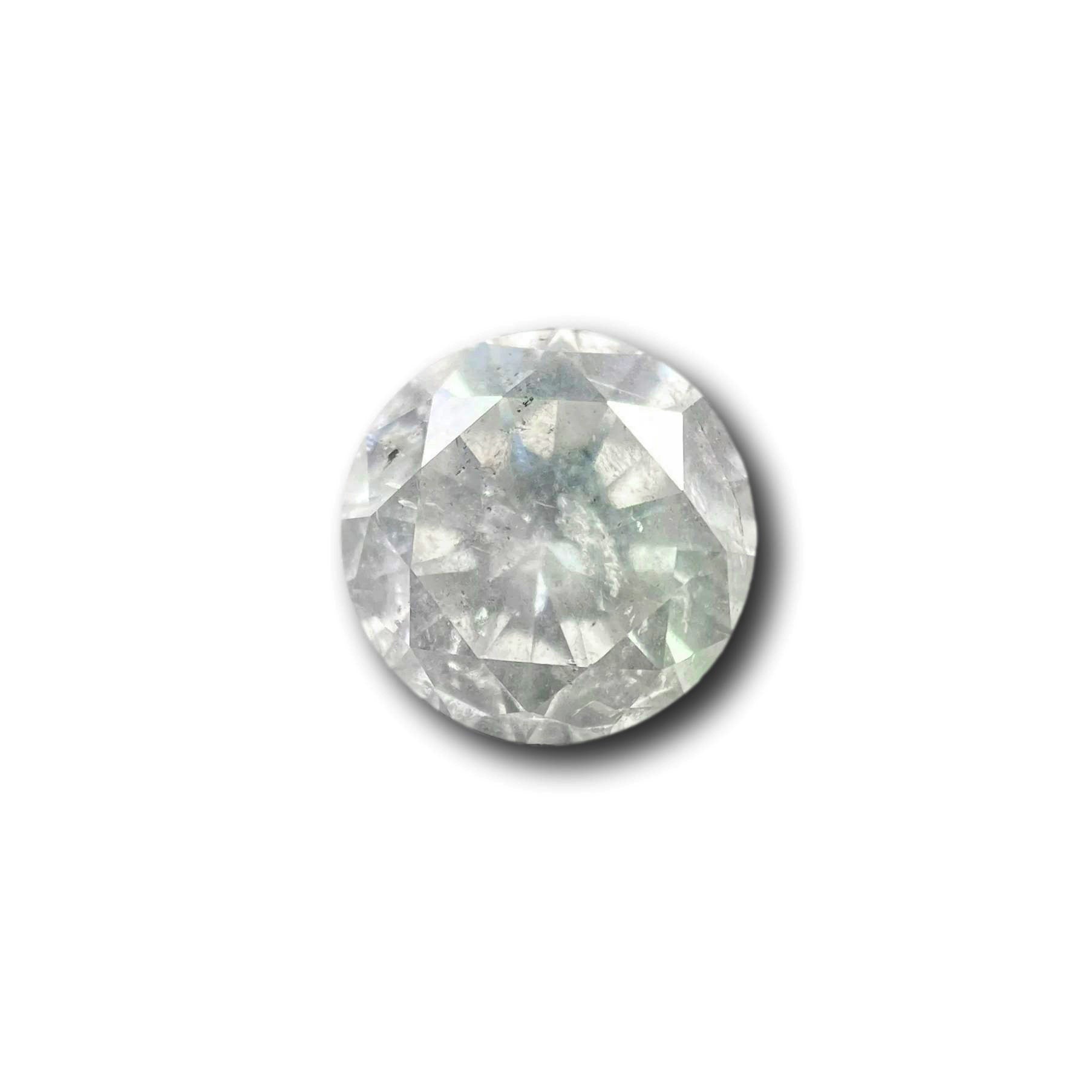 1.18ct | Salt & Pepper Round Shape Brilliant Cut Diamond - Modern Rustic Diamond