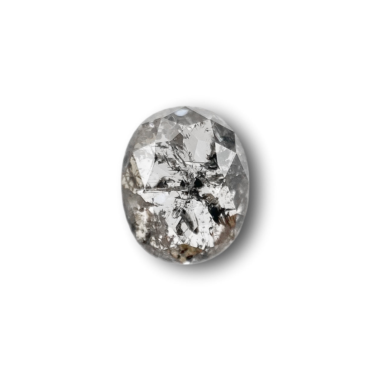 0.86ct | Rustic  Oval Shape Rose Cut Diamond - Modern Rustic Diamond