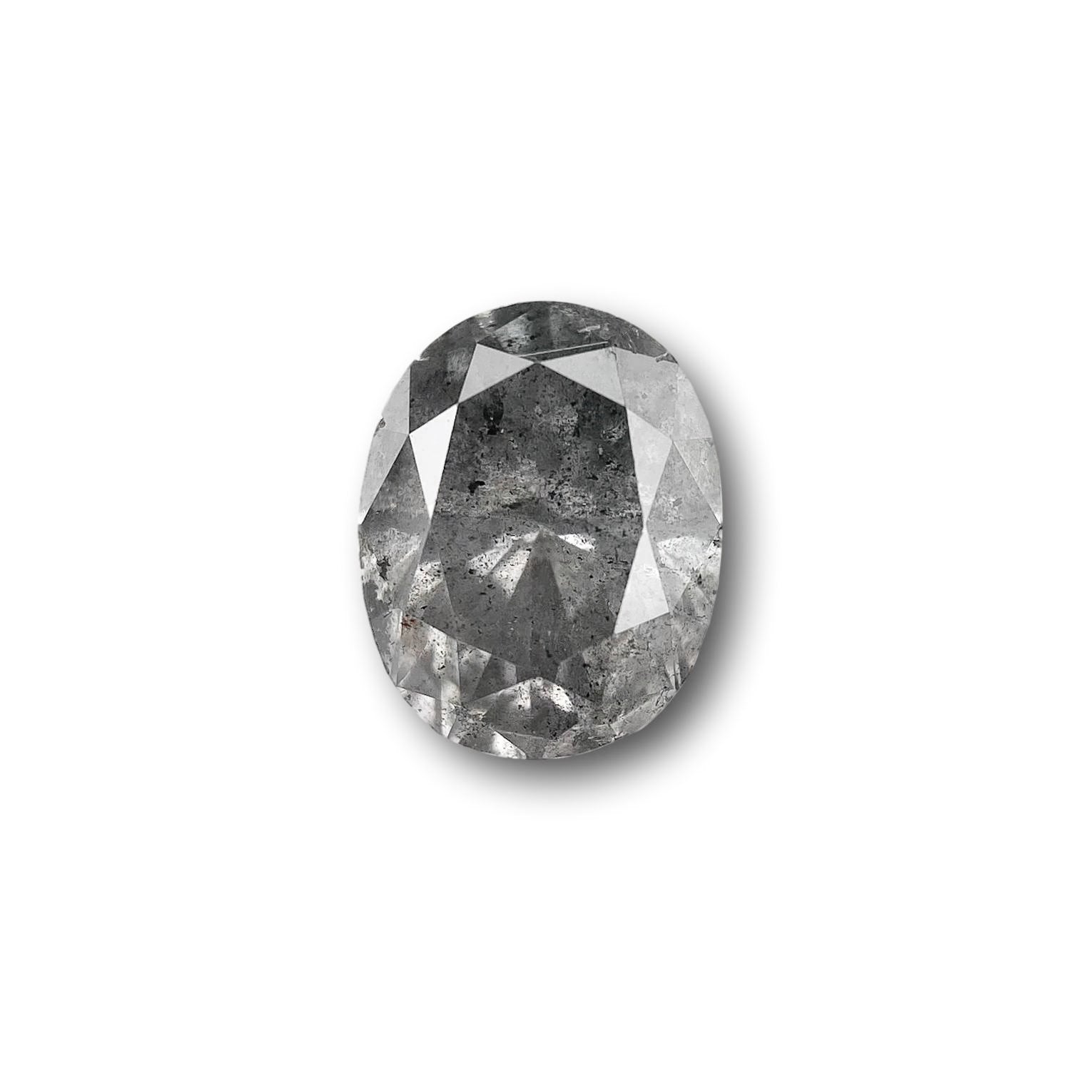 1.22ct | Salt & Pepper Oval Shape Brilliant Cut Diamond - Modern Rustic Diamond